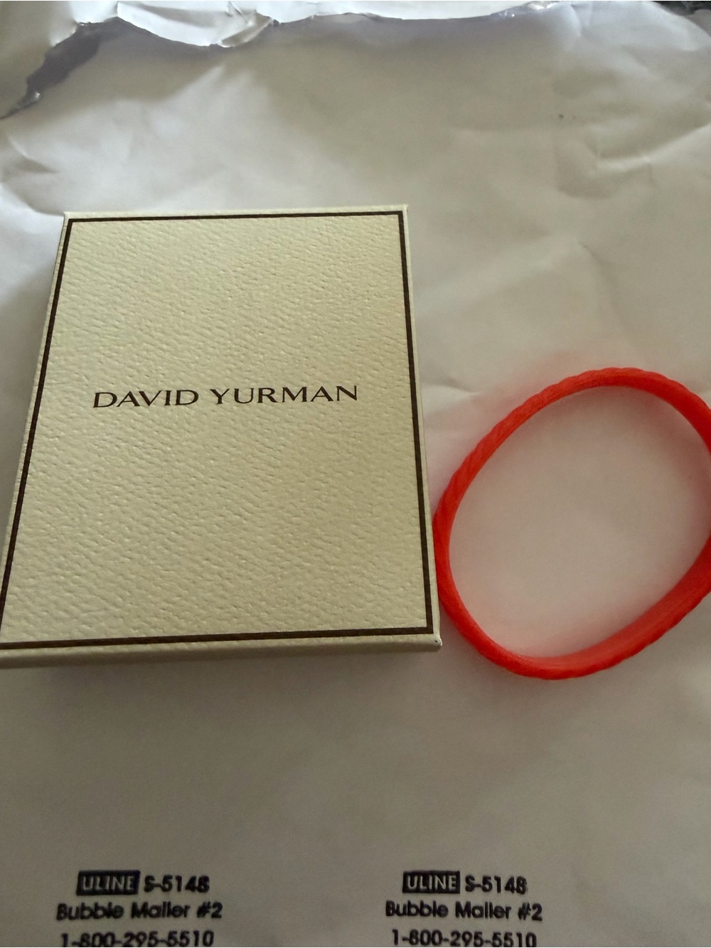 David Yurman Orange Cable Rubber Bracelet (10mm)